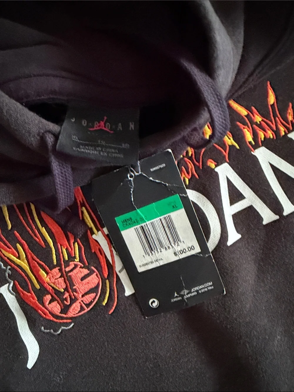 Jordan cactus jack Hoodie with Flames